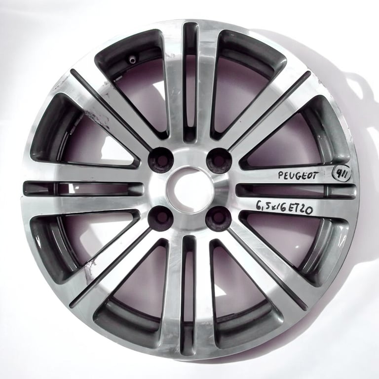 1x Alufelge 16 Zoll 6.5" 4x108 20ET Glanz Grau 9800489777 Peugeot 2008 Rim Wheel FEL4256122508hr