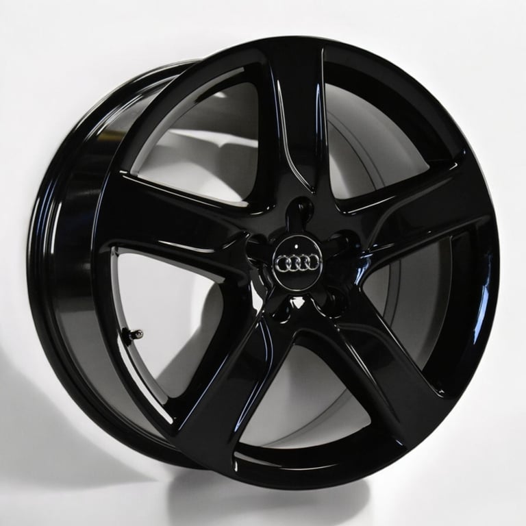 4x Alufelge 18 Zoll 8.0" 5x112 41ET Glanz Schwarz 4G9601025E Audi C7 A4 B9