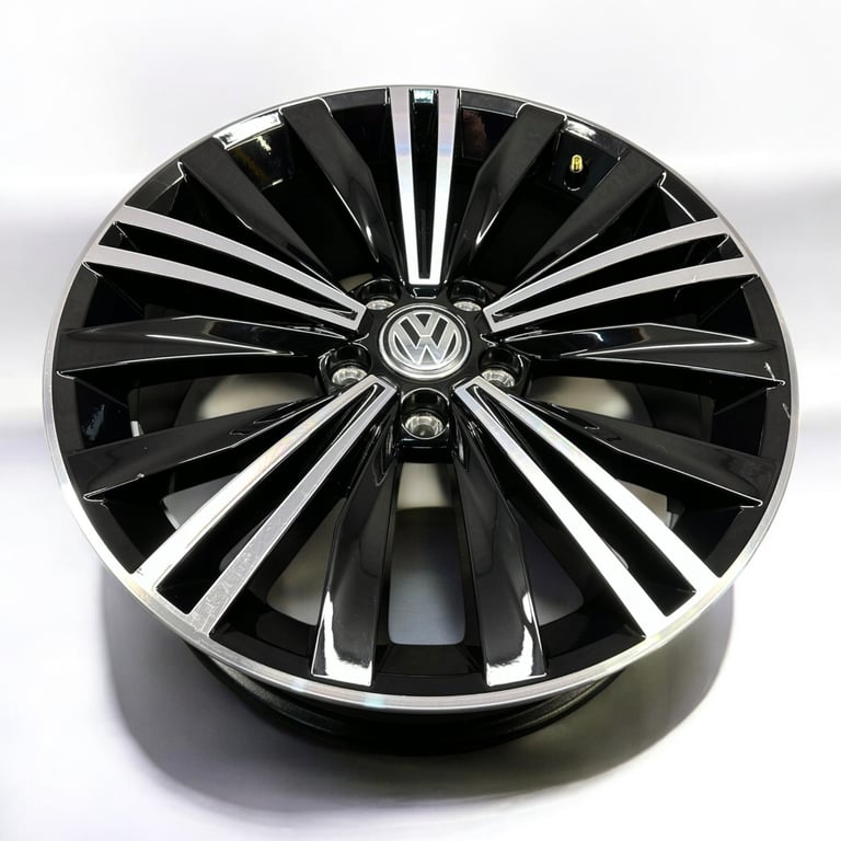 1x Alufelge 18 Zoll 7.0" 5x112 43ET Glanz Schwarz 5NA601025 VW Tiguan Rim Wheel FEL6045093868ql