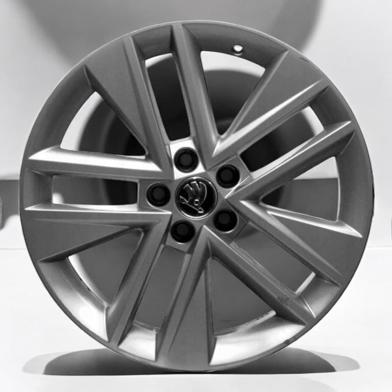 1x Alufelge 17 Zoll 7.0" 5x100 46ET Glanz Silber 6V0601025 Skoda Rim Wheel