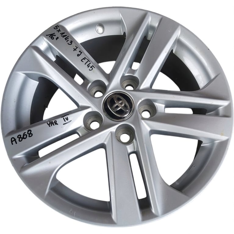 1x Alufelge 16 Zoll 7.0" 5x100 Toyota Yaris Cross Rim Wheel