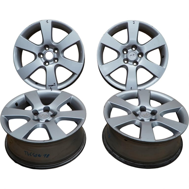 1x Alufelge 18 Zoll 7.0" 5x114.3 41ET 52910-2B180 Hyundai Tucson Rim Wheel