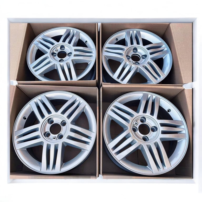 4x Alufelge 16 Zoll 6.5" 4x100 49ET Silber 1665410049601 Renault Megane Scenic