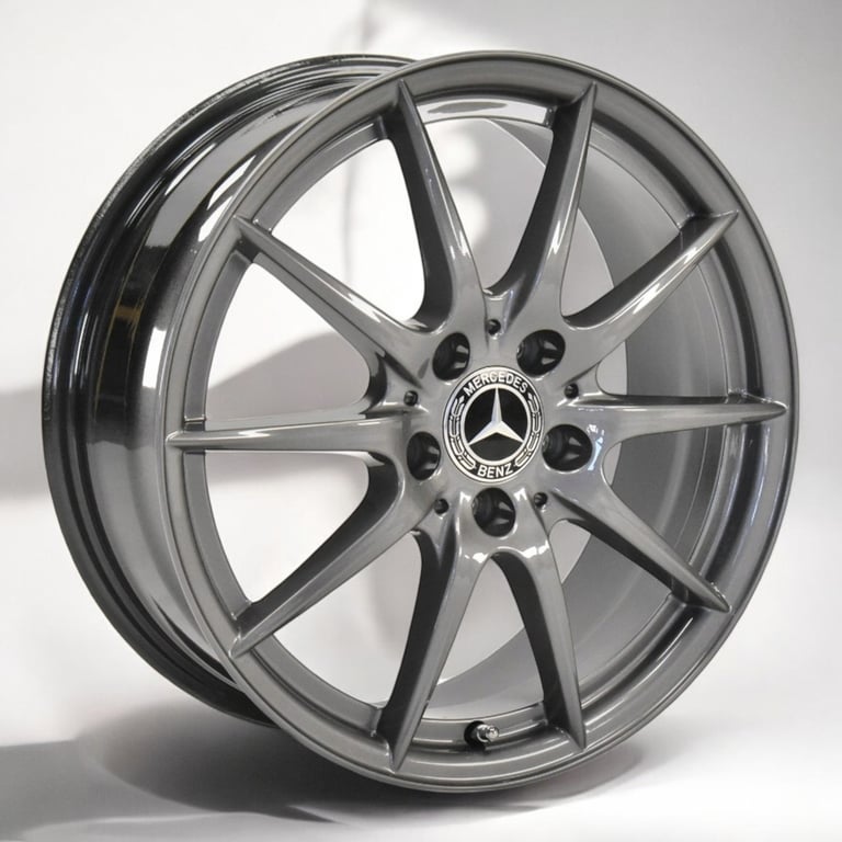 4x Alufelge 17 Zoll 6.5" 5x112 49ET Glanz Grau A2464010102 Mercedes-Benz W176 FEL4896661548vb