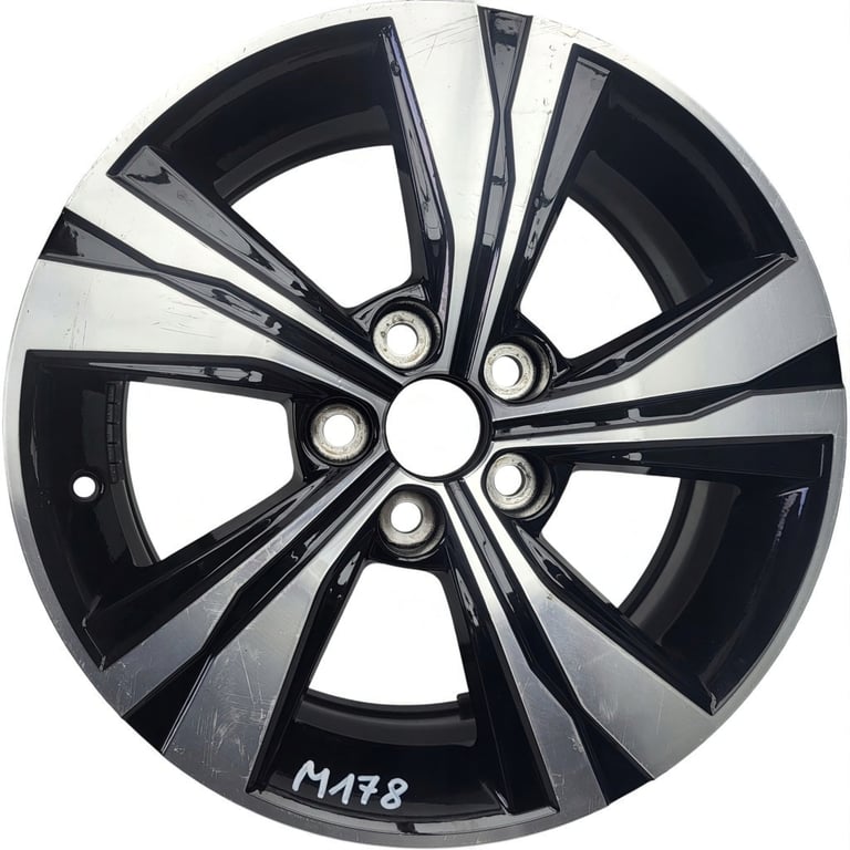 1x Alufelge 17 Zoll 6.5" 5x114.3 35ET Glanz Silber PW457-16001 Toyota Corolla