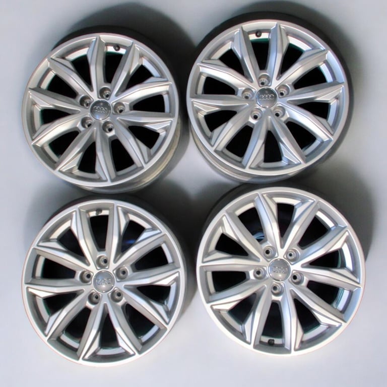 4x Alufelge 17 Zoll 7.0" 5x112 34ET Glanz Silber 80A601025 Audi Rim Wheel FEL5332489454em