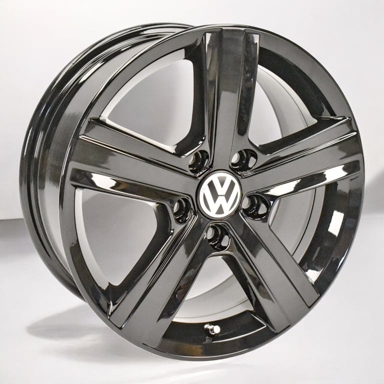 4x Alufelge 16 Zoll 6.5" 5x112 46ET Glanz Schwarz 5G0601025BN VW Touran Jetta FEL3839109937rn