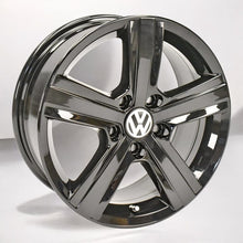 Load image into Gallery viewer, 4x Alufelge 16 Zoll 6.5" 5x112 46ET Glanz Schwarz 5G0601025BN VW Touran Jetta FEL3839109937rn