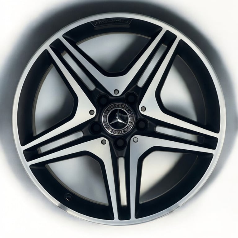 4x Alufelge 18 Zoll 7.5" 5x112 52ET Matt Schwarz A1764010302 Mercedes-Benz W176