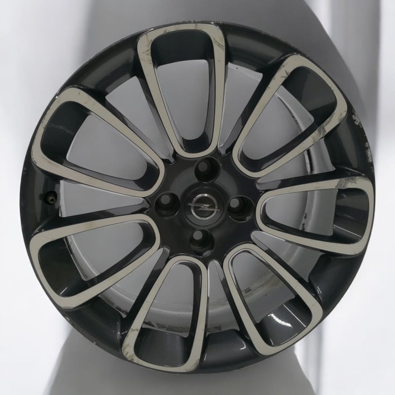 1x Alufelge 17 Zoll 7.0" 4x100 44ET Glanz Schwarz Opel Corsa E D Rim Wheel