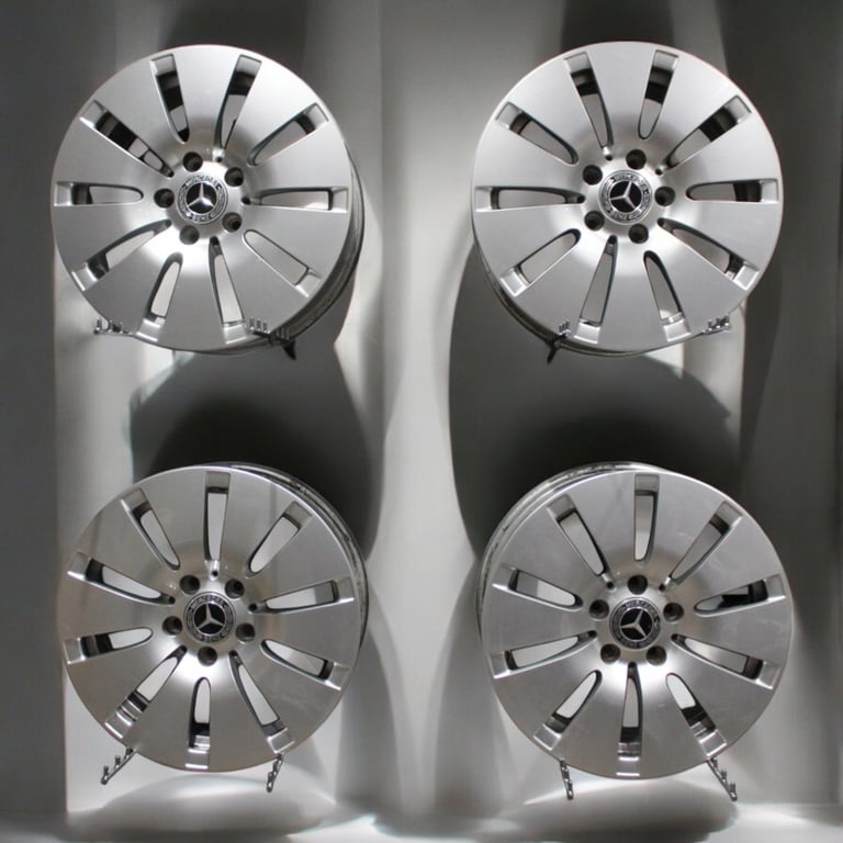 4x Alufelge 16 Zoll 6.5" 5x112 38ET Glanz Silber A2054010100 Mercedes-Benz W204 FEL2045609116px