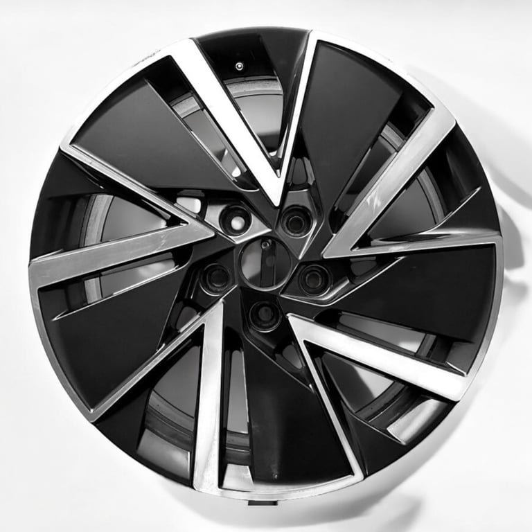 1x Alufelge 18 Zoll 7.5" 5x112 48ET Glanz Schwarz 5E3601025AD Skoda Octavia