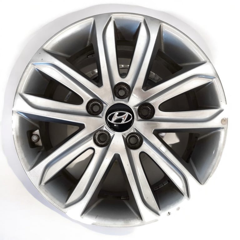 1x Alufelge 16 Zoll 6.5" 5x114.3 53ET Glanz Silber 52910-3Y450 Hyundai Elantra