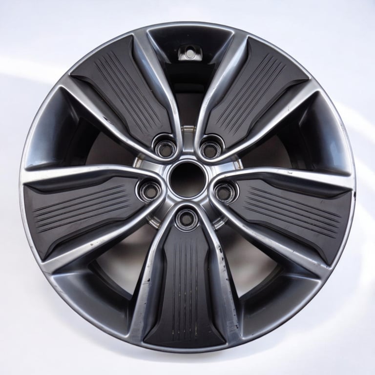 1x Alufelge 17 Zoll 7.0" 5x114.3 53ET Glanz Silber 52910-G2300 Hyundai Rim Wheel