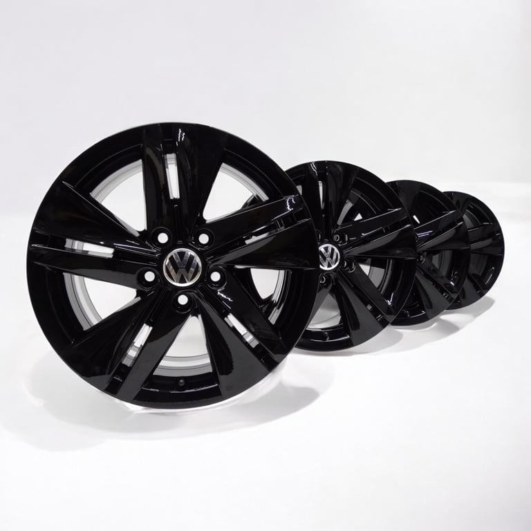 4x Alufelge 16 Zoll 7.0" 5x112 48ET Glanz Schwarz 5H0601025 VW Golf Viii FEL7629797730sq