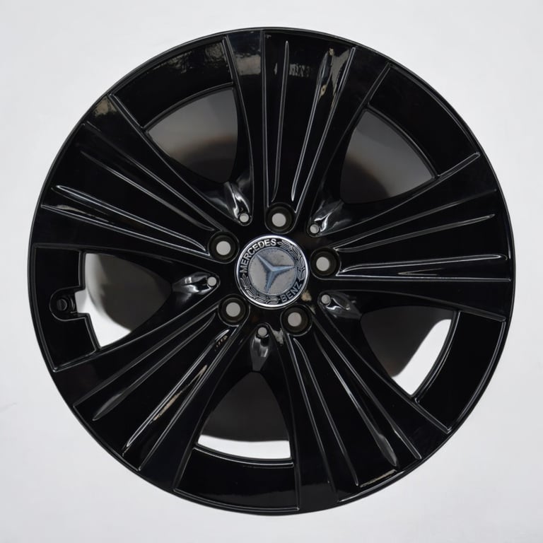 4x Alufelge 18 Zoll 8.0" 5x112 43ET Glanz Schwarz A2134013700 Mercedes-Benz