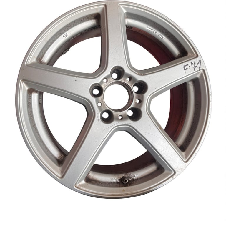 1x Alufelge 17 Zoll 7.5" 5x112 47ET Silber Mercedes-Benz Rim Wheel