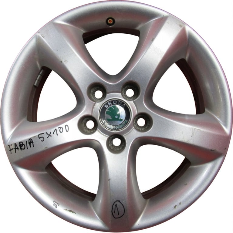 1x Alufelge 15 Zoll 6.5" 5x100 43ET 5J0601025A Skoda Fabia Rim Wheel