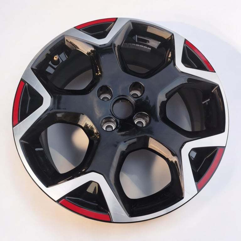 1x Alufelge 18 Zoll 7.0" 5x108 Schwarz 9835097680 Opel Rim Wheel