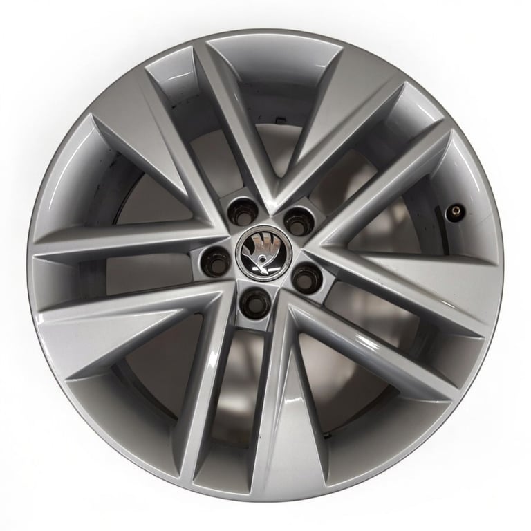 1x Alufelge 17 Zoll 7.0" 5x100 46ET Glanz Silber 6V0601025 Skoda Fabia Iii