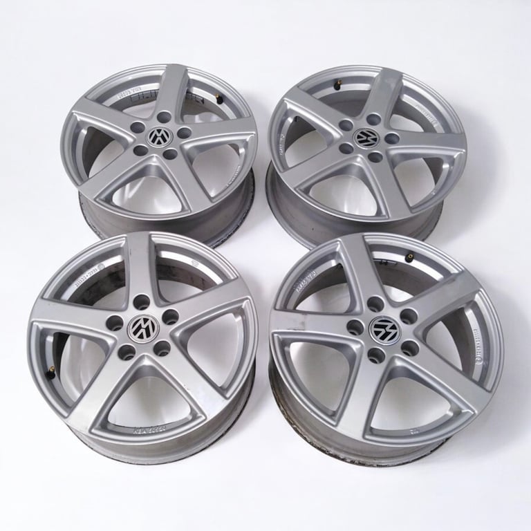 4x Alufelge 16 Zoll 6.5" 5x112 33ET Matt Silber KBA50920 VW Touran Rim Wheel FEL7221446379gq