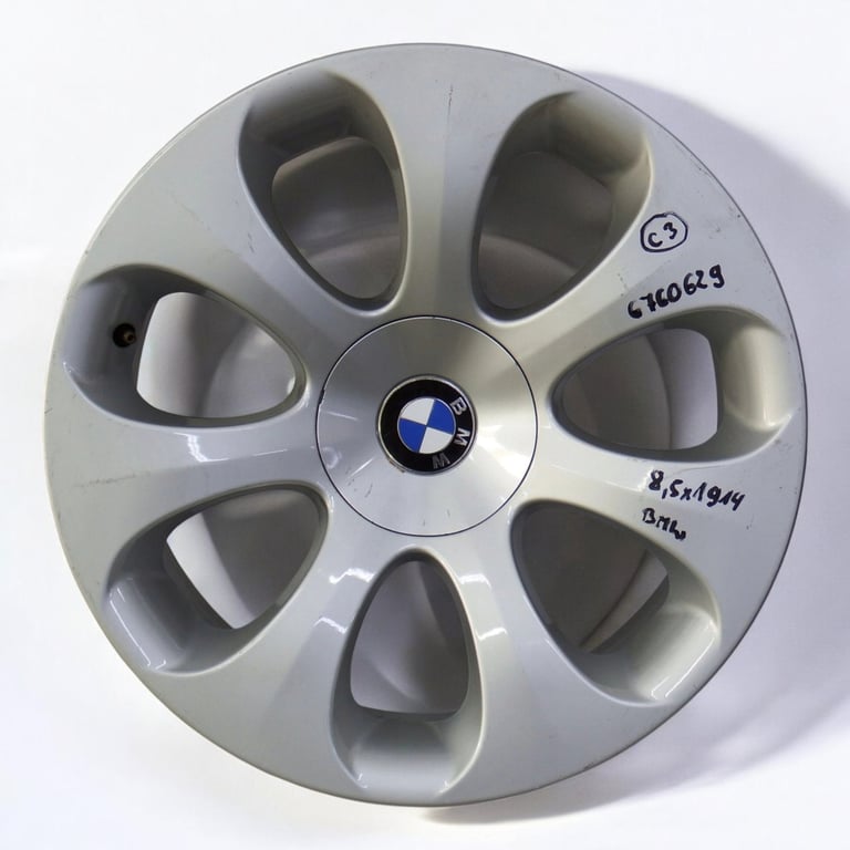 1x Alufelge 19 Zoll 8.5" 5x120 14ET Glanz Silber 6760629 BMW 6 E63 Rim Wheel FEL1465911082xi