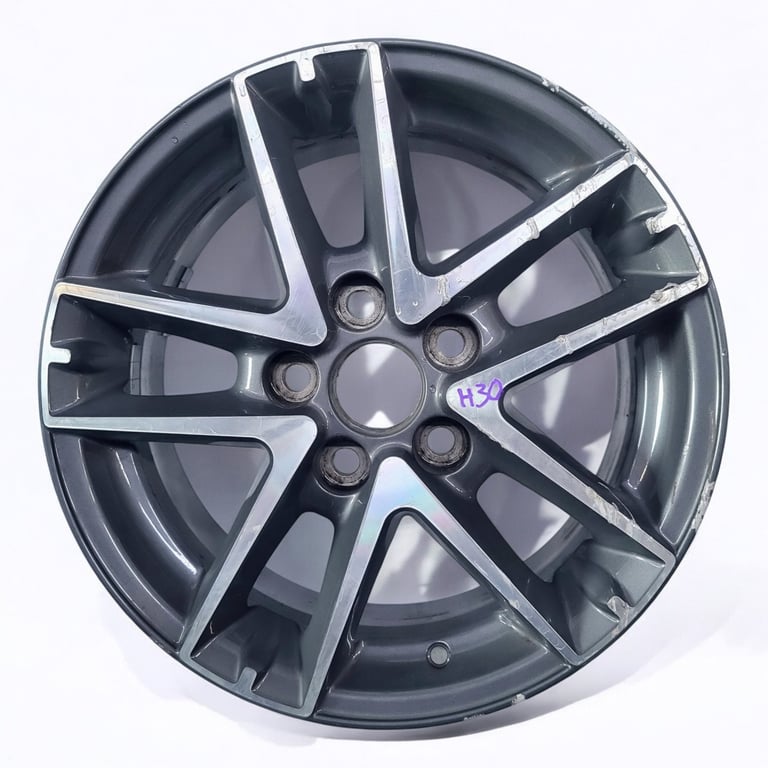 1x Alufelge 16 Zoll 6.5" 5x114.3 45ET Glanz Graphit 42611-YY500 Mg Corolla FEL7209492850kt