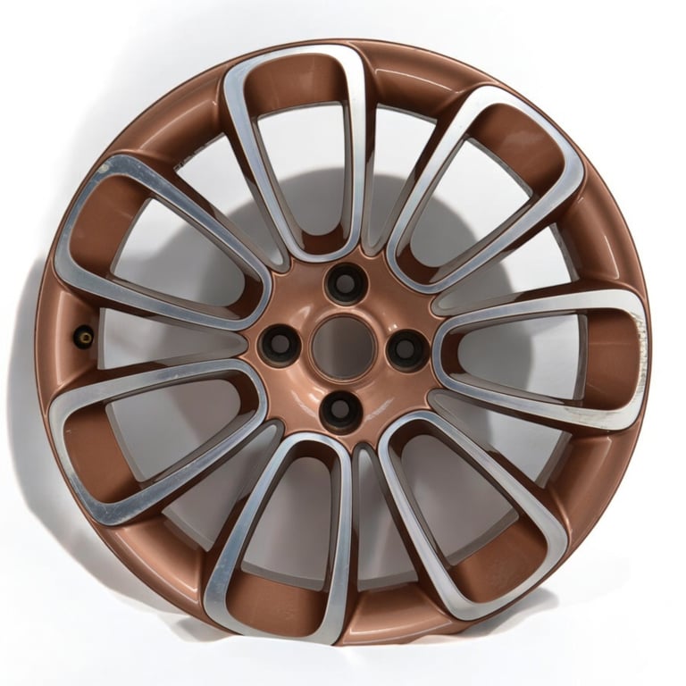 1x Alufelge 17 Zoll 7.0" 4x100 44ET Glanz Braun Opel Rim Wheel